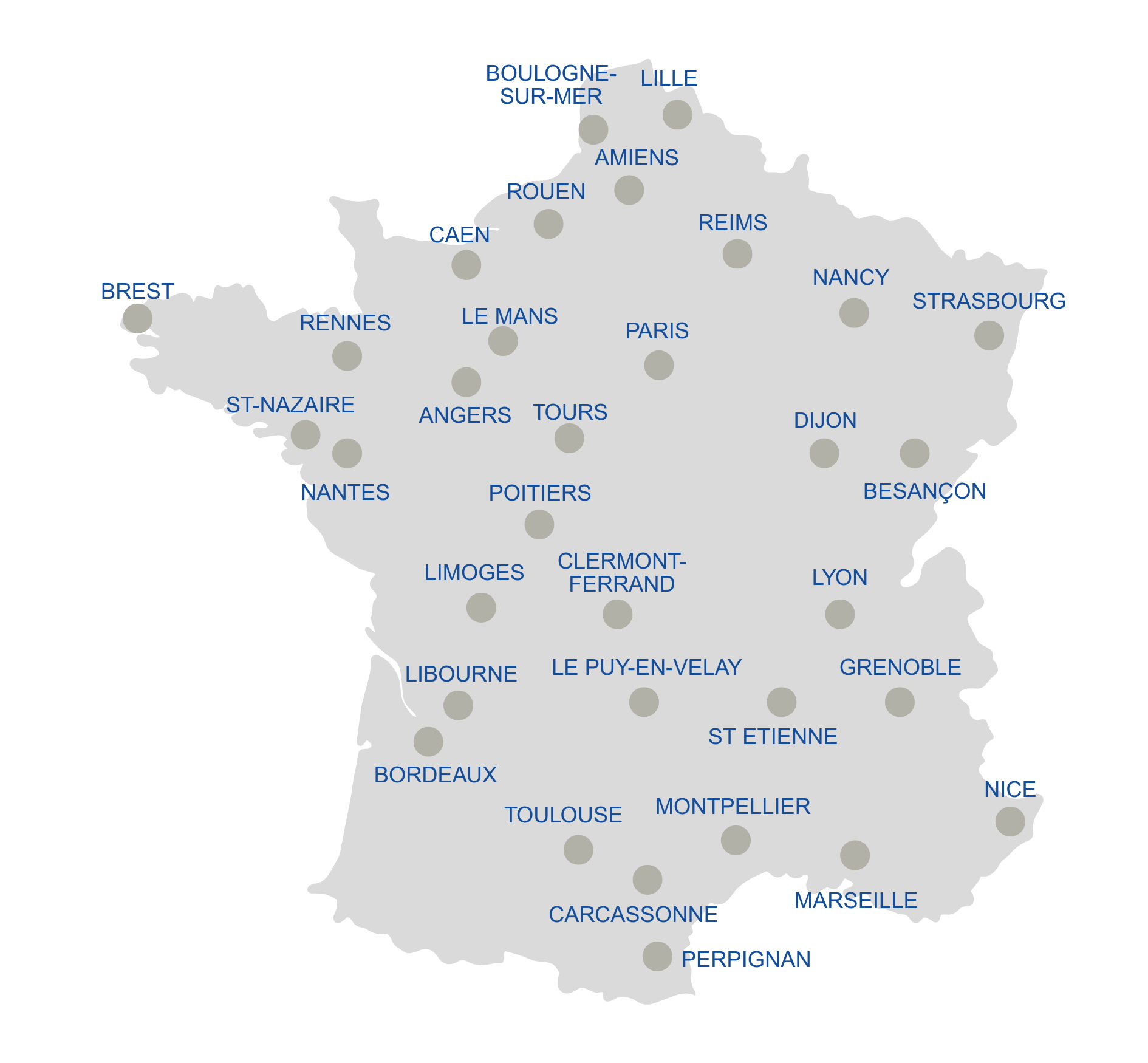 Carte des centres StrokeLink