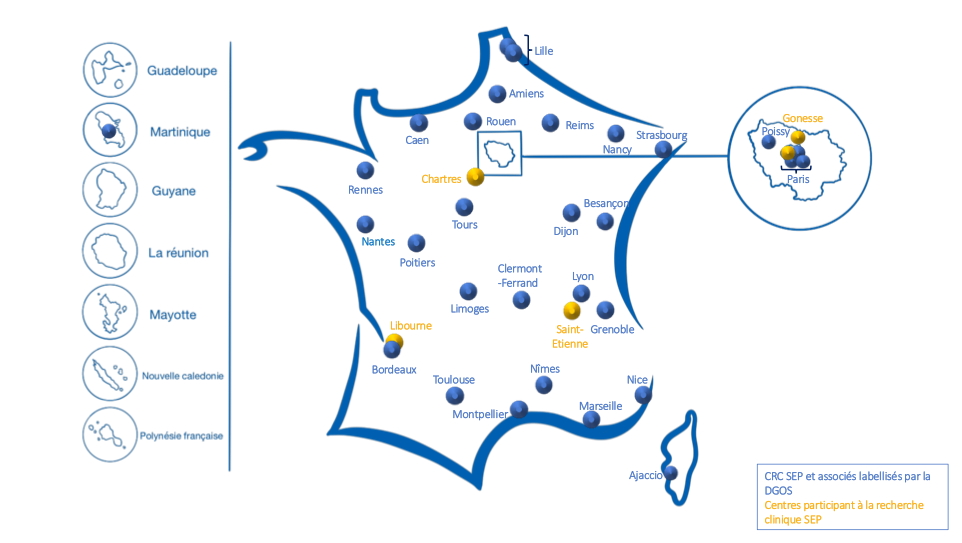 Cartographie des centres FCRIN4MS