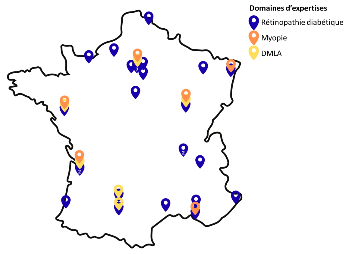 Cartographie des centres FRCRnet