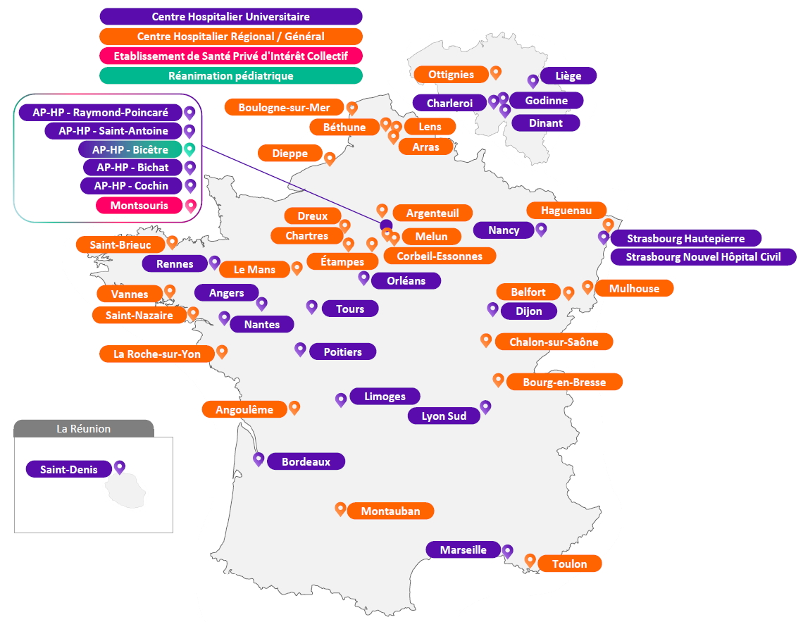 Cartographie du réseau CRICS-TRIGGERSEP