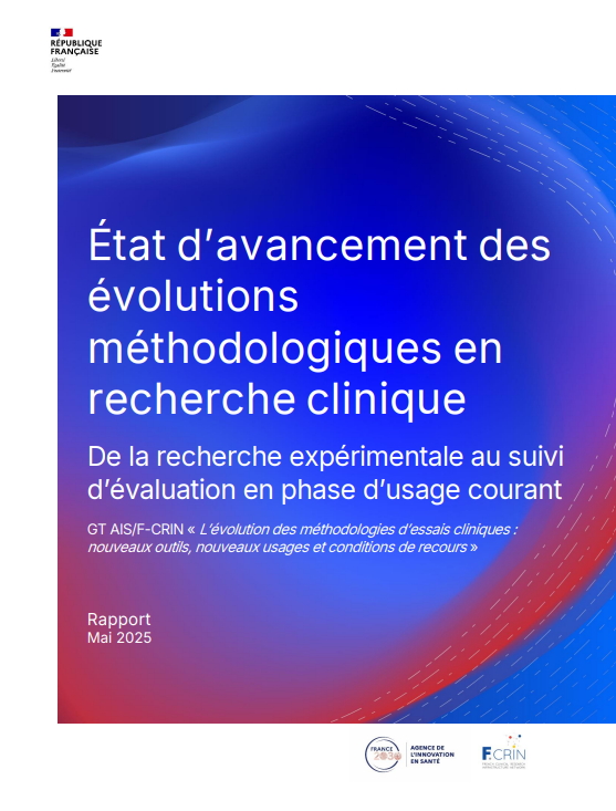 Couverture du rapport "État d'avancement des évolutions méthodologiques en recherche clinique"